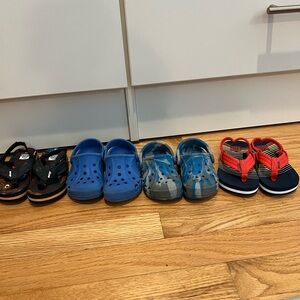 Toddler Blue and Red Reefs and Crocs